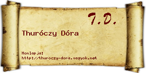 Thuróczy Dóra névjegykártya
