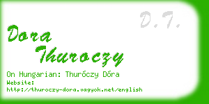 dora thuroczy business card