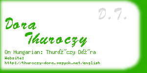 dora thuroczy business card